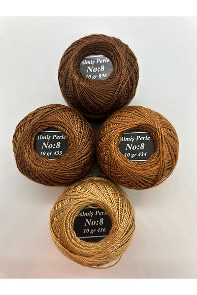 ALMİŞ Almiş Perle Etamin-Cross-Stitch 4 Thread Set (10 Gr-No:8)