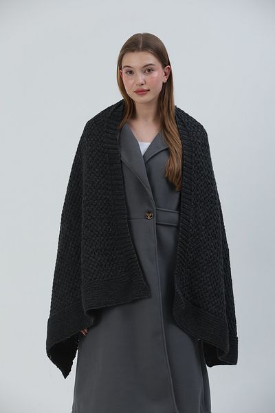 Sheilar Basket Knitted Knitwear Shawl