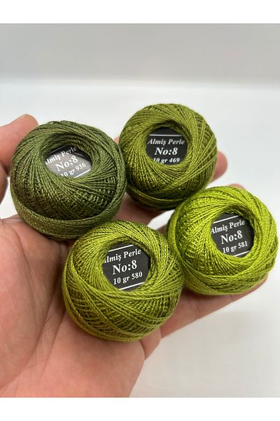 ALMİŞ Almiş Perle Etamin-Cross-Stitch 4 Thread Set (10 Gr-No:8)