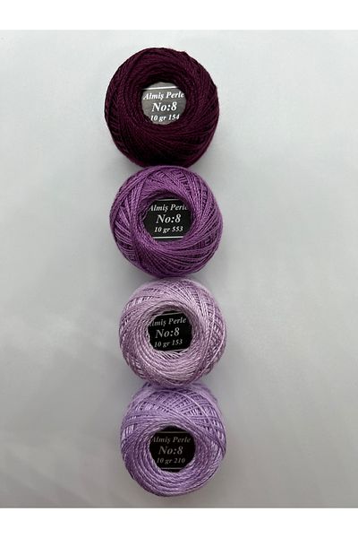 ALMİŞ Almiş Perle Etamin-Cross-Stitch 4 Thread Set (10 Gr-No:8)