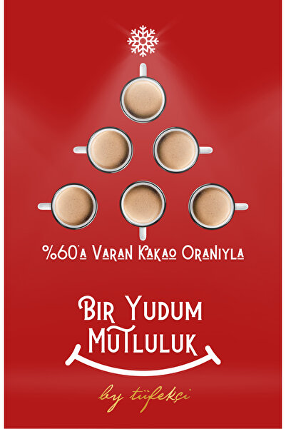 By Tüfekçi Sıcak Çikolata (HOT CHOCOLATE) – %40 Kakao Oranı, Gerçek Şeker, 1000 G Teneke Ambalaj