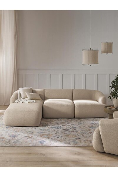 innature Wolke Modüler Köşe, Özel Bukle Kumaş Yumuşak Soft Oturum - Home