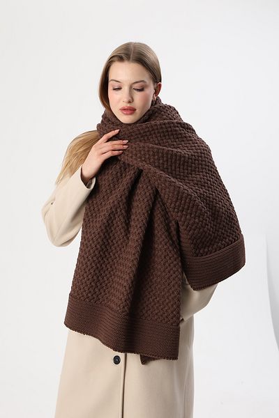 Sheilar Basket Knitted Knitwear Shawl