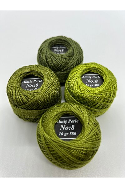 ALMİŞ Almiş Perle Etamin-kanaviçe 4 Lü Iplik Seti (10 Gr-No:8)