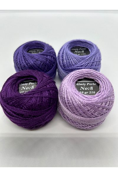 ALMİŞ Almiş Perle Etamin-Cross-Stitch 4 Thread Set (10 Gr-No:8)
