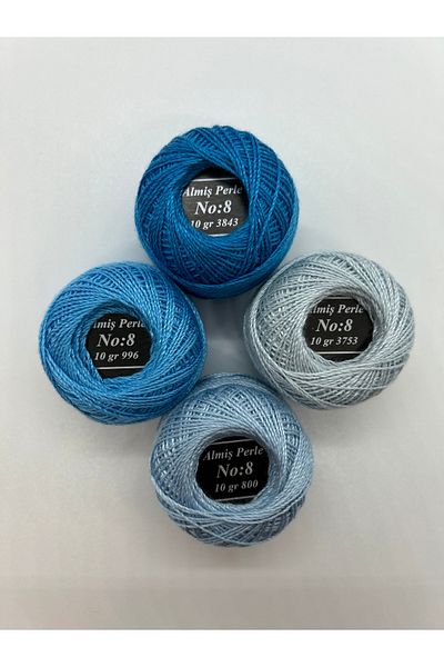 ALMİŞ Almiş Perle Etamin-Cross-Stitch 4 Thread Set (10 Gr-No:8)