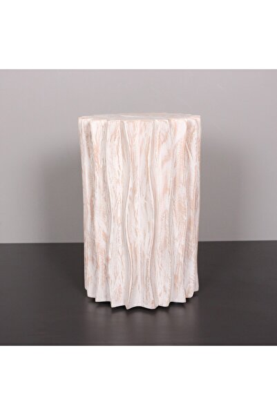 Mylamp AKSA BEYAZ FİLDİŞİ MUNGUR SEHPA 30x50 cm