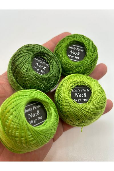 ALMİŞ Almiş Perle Etamin-Cross-Stitch 4 Thread Set (10 Gr-No:8)
