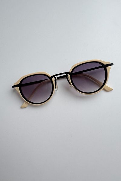 DSN Black Glass Cream Frame - Bold Sunglasses