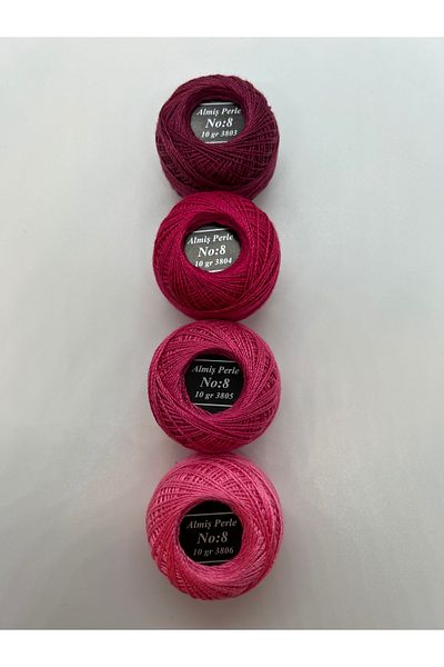 ALMİŞ Almiş Perle Etamin-Cross-Stitch 4 Thread Set (10 Gr-No:8)