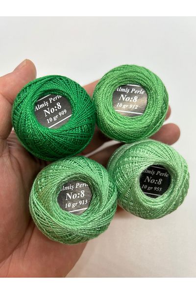 ALMİŞ Almiş Perle Etamin-Cross-Stitch 4 Thread Set (10 Gr-No:8)