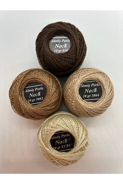 ALMİŞ Almiş Perle Etamin-Cross-Stitch 4 Thread Set (10 Gr-No:8)