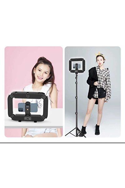 Asfal 2500-9000K 3 Renkli Kumandalı, Canlı yayın, Vlog Seti Telefon ve Kamera Uyumlu Tripodlu Çekim Işığı