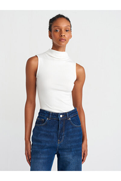 Dilvin 31399 Cotton Modal Top-Ecru