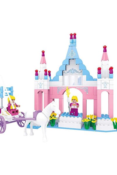 Asya Oyuncak مجموعة بناء قلعة ليغو وحصان العربة من فيريلاند 245 قطعة 0131-24502