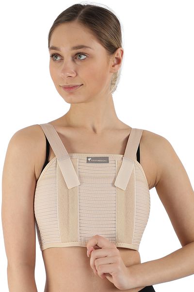 Flexy Medical Breast Cage Surgery Corset - Underwire Supported Pre-Surgical and Post-Surgical Rib Fracture Protection