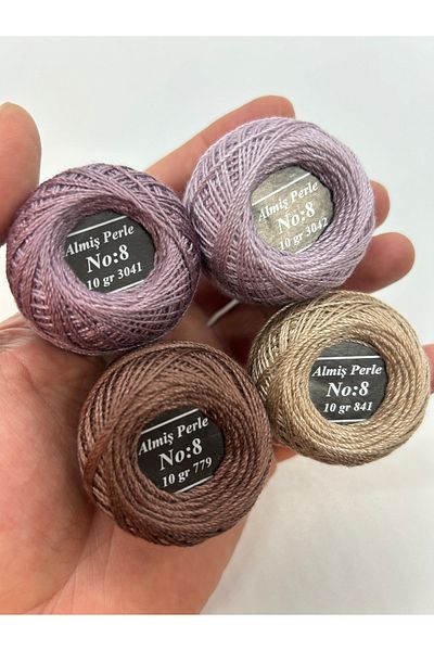 ALMİŞ Almiş Perle Etamin-Cross-Stitch 4 Thread Set (10 Gr-No:8)