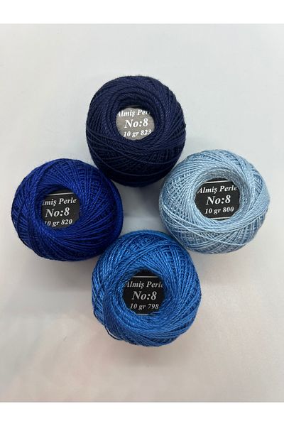 ALMİŞ Almiş Perle Etamin-Cross-Stitch 4 Thread Set (10 Gr-No:8)