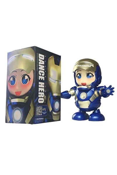 Online Demir Adam Ironman Oyuncak Hareketli Işıklı Dans Eden Robot 20 CM