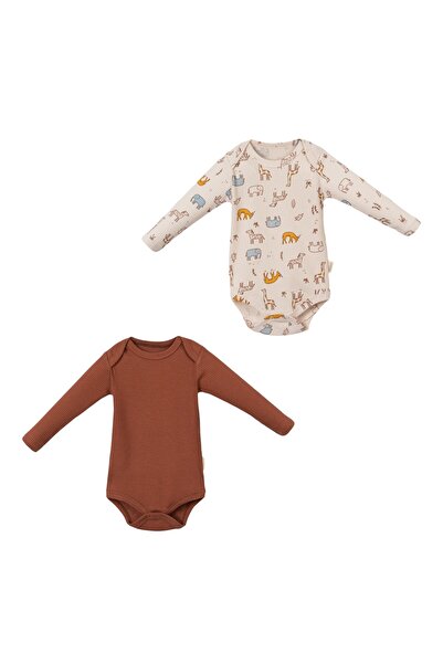 tinytrends 2 Pieces Unisex Baby Long Sleeve Cotton Bodysuit Set Newborn and C...