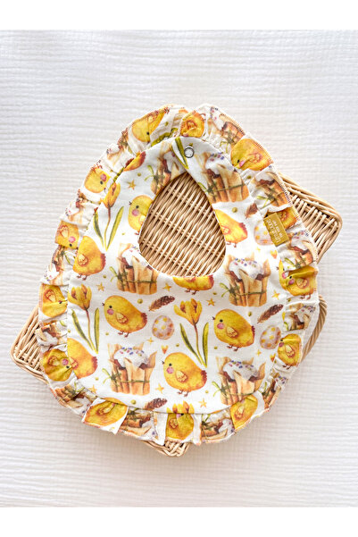 Little Dude Organic Cotton Ruffled Muslin Apron