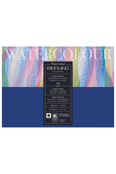 Fabriano Watercolor Water Color Block 300Gr 26X36 12 Sheets