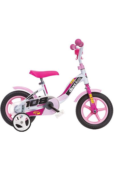 OEM Bicicleta copii Dino Bikes 10' 108 Sport alb si roz