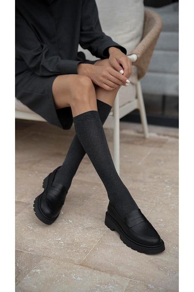 ECENİN BUTİĞİ Orban Black Genuine Leather Women's Loafers