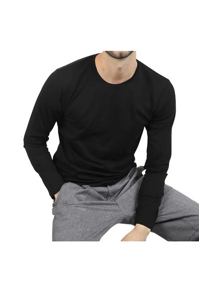 Mikro Tricou de bază Lycra cu mânecă lungă pentru bărbați