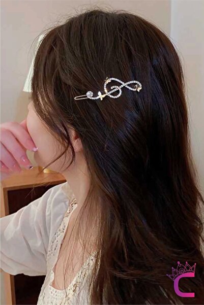 Cinderella Clip de piatră muzicală elegantă de 6 cm - cheie stânga cu model d...