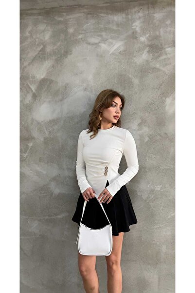 Butik Beyza Λεπτομερής μπλούζα με κουμπί