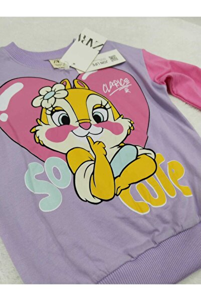 Store Tavşan Desenli 2li Eşortman Takım Kız Çocuk Eşortman