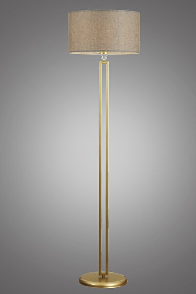 Taşcan Aydınlatma Arvin Tekli Eskitme Taşlı Lambader Açık Kahve Şapka