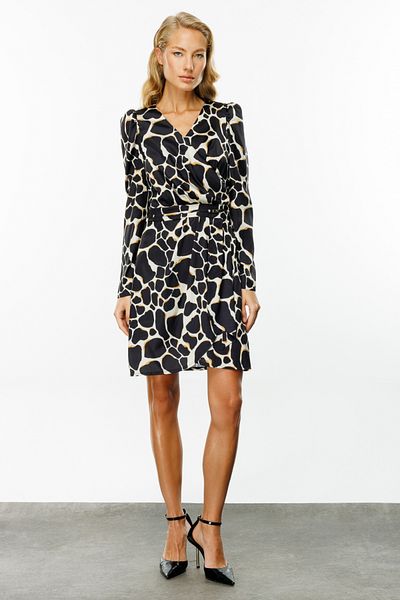 Ekol Leopard Patterned Stylish Dress