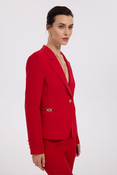 Ekol Single Button Jacket with Ornamental Line Pocket