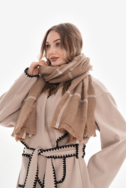 Ritagarcia Eșarfă în carouri cu textura moale pentru femei