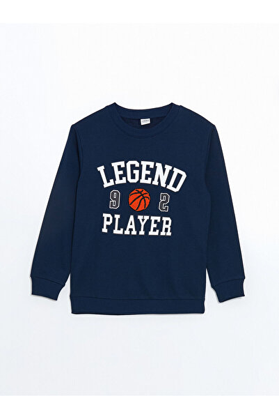 LC Waikiki Hanorac pentru băiat LCW Kids bleumarin cu gât de bicicletă