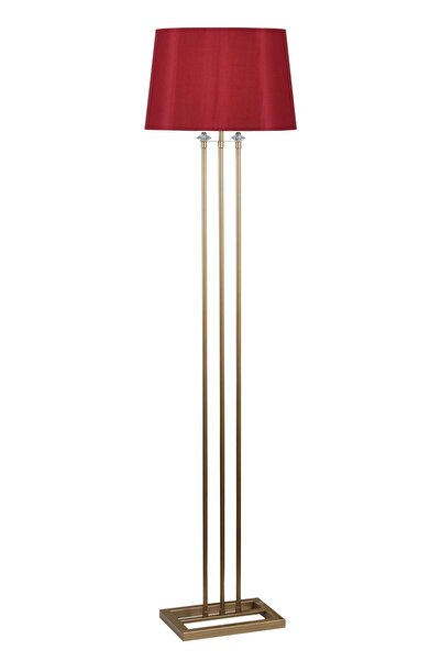 Taşcan Aydınlatma Lona Eskitme Lambader Bordo Konik Şapka Modern , Oturma Odası ,Yatak Odası , Salon Lambader