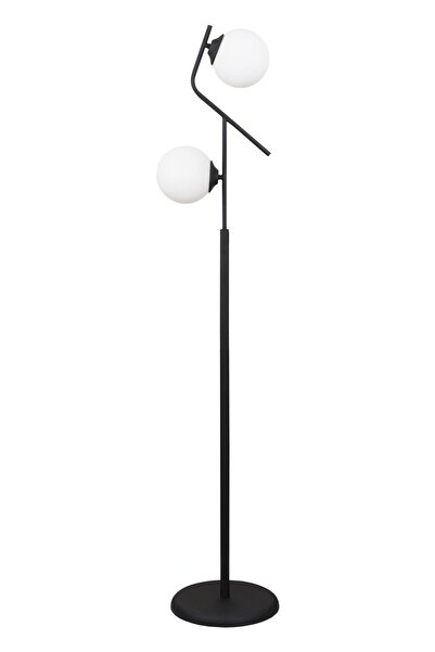 Taşcan Aydınlatma Lugo 2 Li Siyah Lambader Beyaz Camlı Modern , Oturma Odası ,Yatak Odası , Salon Lambader