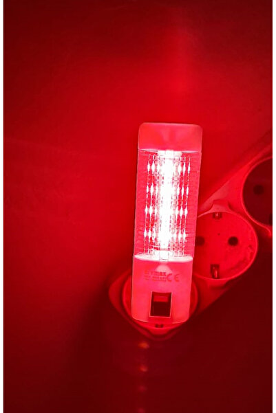 Vmax (MAB) Anahtarlı Fişli Kırmızı Renk Smd Led Gece Lambası