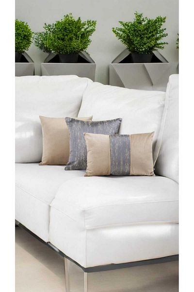 LUX VIE Set de 3 huse de pernă din material textil