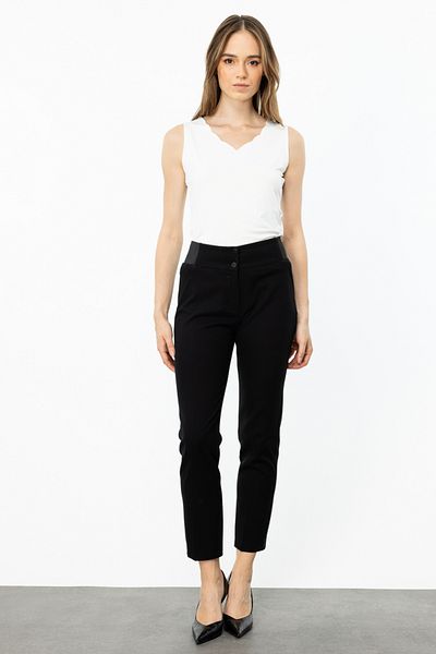 Ekol Skinny Leg and Thick Waist Elastic Trousers