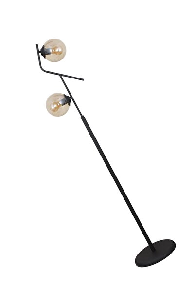 Taşcan Aydınlatma Lugo 2 Li Siyah Lambader Bal Camlı Modern , Oturma Odası ,Yatak Odası , Salon Lambader