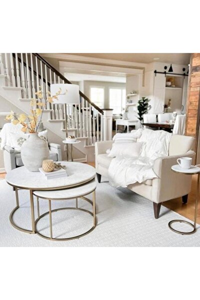 Home mermer sehpa 2li
