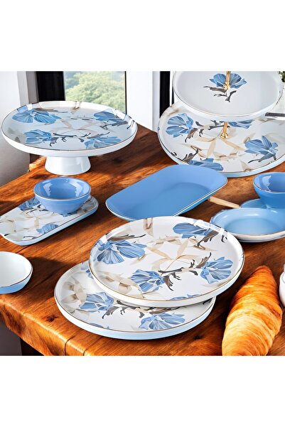 EMENUNU Acar Amanda 6 Kişilik 21 Parça Brunch Set - Zarif Ve Modern Tasarım