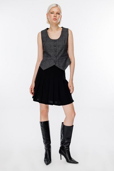 Ekol Plaid Stripe Pocket Vest 1083-24K