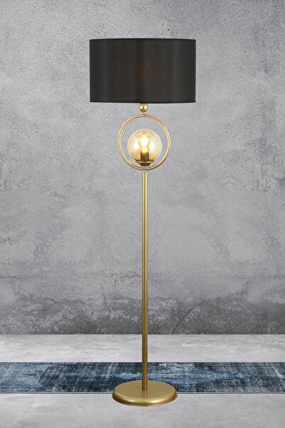 Taşcan Aydınlatma Odin Tekli Eskitme Bal Camlı Lambader Siyah Şapka