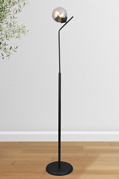 Taşcan Aydınlatma Parla Siyah Lambader Füme Camlı Yatak Odası Oturma Odası Salon Lambader