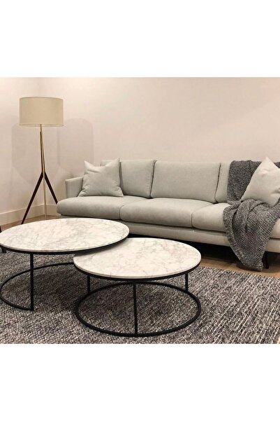Home mermer sehpa 2li