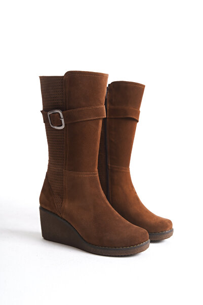 Elile Shoes Hakiki Deri 34-35 Numaradan 41-42 Numaraya Kadar Geniş Baldır Kad...